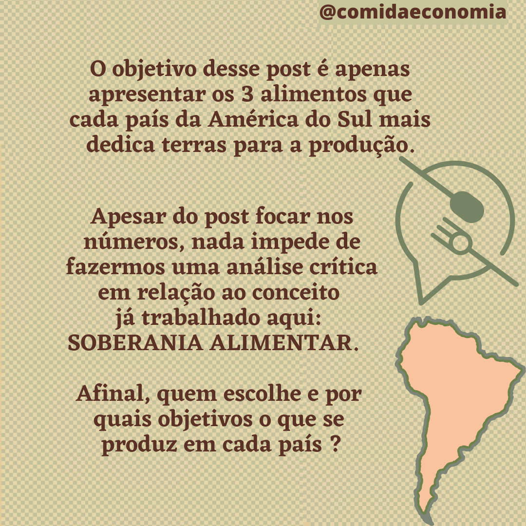 Comida e Economia Qual alimento é mais produzido em cada país da